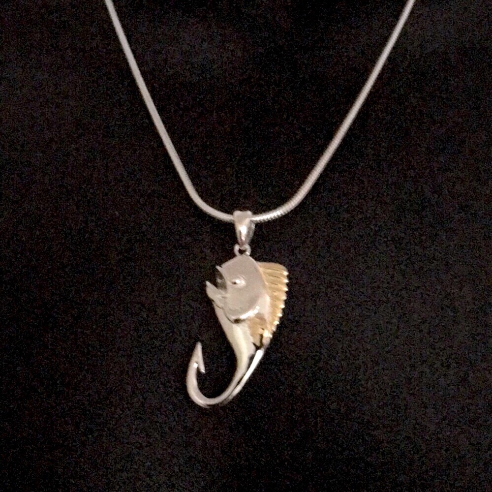 Just Hookin’ Florida  Designer  Sterling Silver and 10k Gold